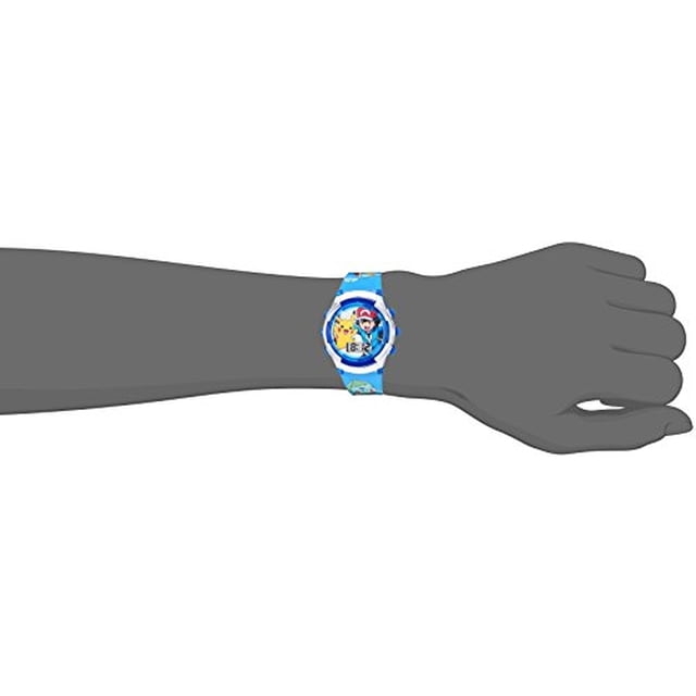 Pokemon Kids' POK3017 Reloj de cuarzo azul con pantalla digital Accutime Accutime
