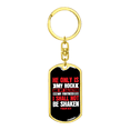 thumbnail image 4 of My Rock My Fortress Psalm 62:6 Stainless Steel or 18k Gold Premium Swivel Dog Tag Keychain, 4 of 10