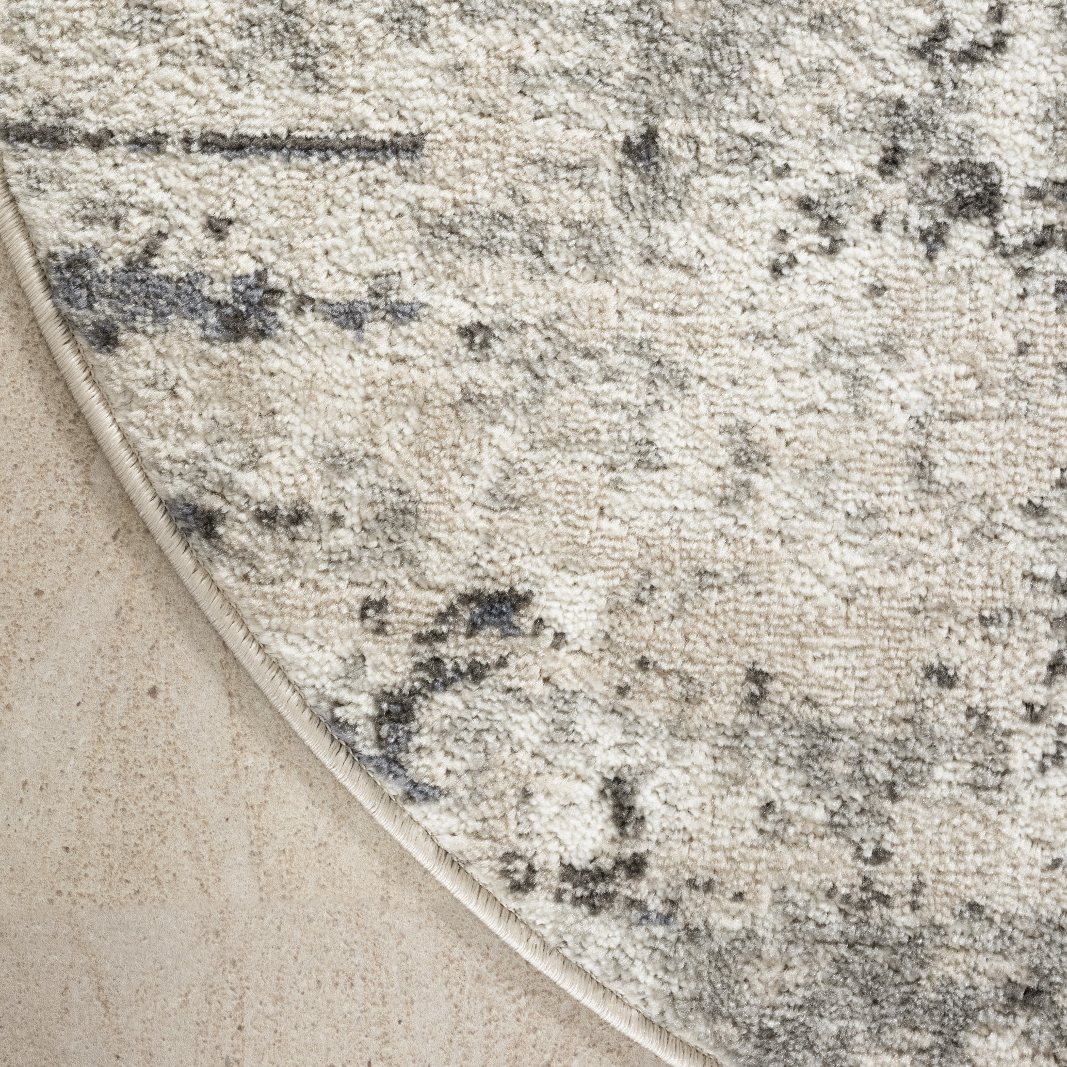 Nourison Concerto 8' x Round Ivory Blue Grey Modern Indoor Rug