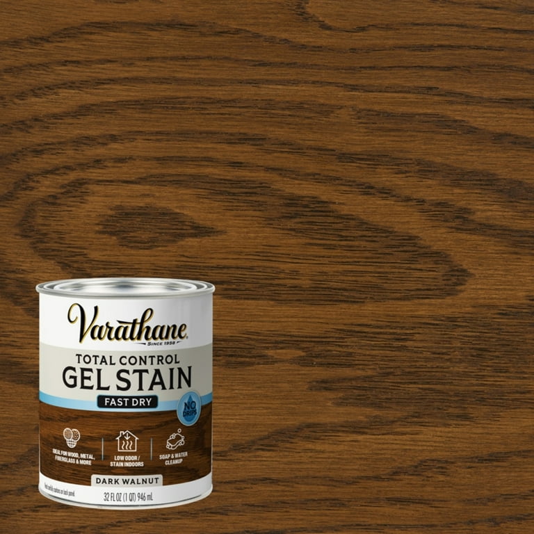 Varathane Total Control Gel Stain, Dark Walnut, 1 Quart photo 1