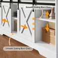thumbnail image 2 of 58" Farmhouse TV Stand for 65 Inch TVs with Sliding Barn Door, Rustic Wood Entertainment Center Media Console Cabinet for Living Room, 2 of 7