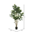 thumbnail image 3 of Vickerman 5' Potted Artificial Green Rubber Tree., 3 of 9