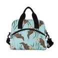 thumbnail image 6 of FORMRS Reusable Lunch Bag for Work School Leakproof Insulated Cooler with Adjustable Shoulder Strap, Swimming Otters Pattern, 6 of 6