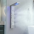 thumbnail image 6 of 4-Jet Rainfall Shower Panel System with Rainfall Waterfall Shower Head and Shower Wand With LED light in chrome Nickel, 6 of 14