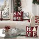 thumbnail image 3 of Set of 4 Christmas Cushion Covers, Linen Decorative Throw Pillow Covers Santa Claus Cushion Cover Decorative Pillow Case for Sofa Couch Bedroom Living, 3 of 4