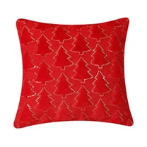 Nkmbld Christmas Throw Pillow Covers Soft Christmas Decorative Pillow Cover for Sofa Bed Home Decor Cushion Cover, Red