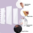 thumbnail image 1 of 3 Pieces Cake Scrapers Clear Cake Icing Scraper Frosting Buttercream Large Cake Smoother Scraper Cake Edge Stripe, 1 of 7
