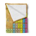 thumbnail image 2 of Periodic Table Soft Flannel Fleece Throw Blanket, Chemistry Elements for Classroom Geek Science Lovers Vintage Style Print, Cozy Plush for Indoor and Outdoor Use, 50" x 60", Multicolor, by Ambesonne, 2 of 5