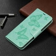 thumbnail image 5 of Dteck Case for Samsung Galaxy S22 Plus 5G, [Kickstand][Wrist Strap][Card Holder Slots] Butterfly Floral Embossed PU Leather Flip Cover for Samsung Galaxy S22 Plus 5G - Green, 5 of 5