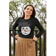 thumbnail image 2 of Old Glory Womens Snowman Face Ugly Christmas Sweater Long Sleeve T Shirt, 2 of 5