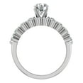 thumbnail image 4 of Round Cut 1.50 Carat Shared-Prong setting Band Wedding Ring Set 18K White Gold (G,VS), 4 of 6