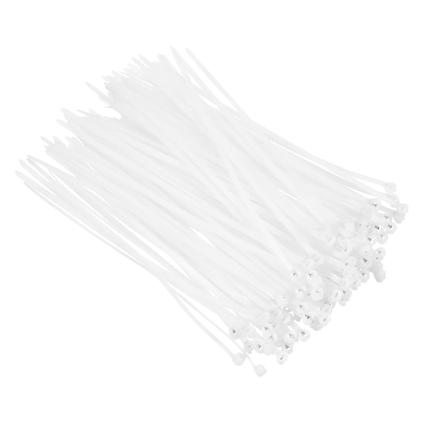 Uxcell 100Pcs Bridas de Montaje de 8 Pulgadas Bridas de Nylon, Blancas