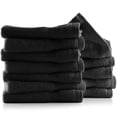 thumbnail image 1 of Toallita Hearth & Harbor, 100% algodón, 13 x 13 cm, 12 unidades, color negro, 1 of 8