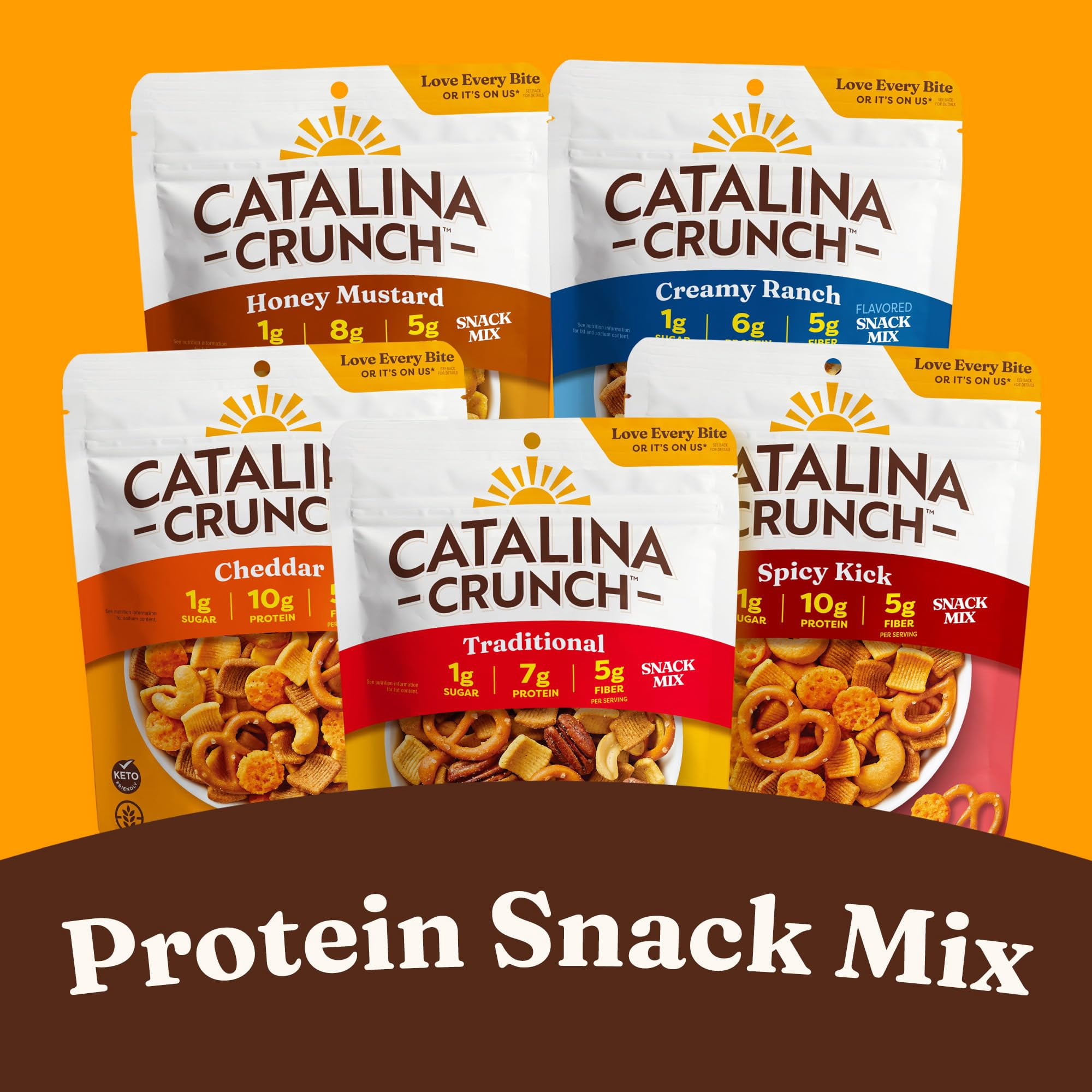 Protein Snack Mix With Cheese Crisps | 10G Protein, 1G Sugar Per Serving | Good Source Of Fiber, Keto, Gluten Free | Variety Pack (Pack Of 6) - Packaging May Vary
