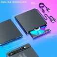 thumbnail image 5 of USB External CD DVD Drive for Laptop, USB 3.0 DVD Player Portable CD/DVD Burner, CD ROM External DVD Drive for Laptop Compatible with Laptop Desktop PC Windows 11/10/8/7 Linux Mac OS, 5 of 11