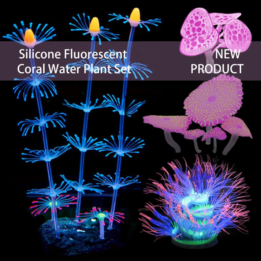 Fish Tanks Fluorescent Artificial Grass Crafts Simulation Landscape Grass Plant FishTank Landscaping Fish Tanks Plant