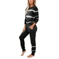 thumbnail image 2 of Sexy Dance Womens Casual Loose Tracksuit Elastic Waist Sports Pants Long Sleeve Tops Set Ladies Active Fitness Set Sweatsuit Workout Athlestic Sport Suit Jogging Suit Womens Activewear Outfits, 2 of 3