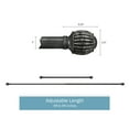 thumbnail image 3 of Lavish Home 1-inch Curtain Rod with Fluted Ball Finials for Windows 48-84" (Antique Black), 3 of 6