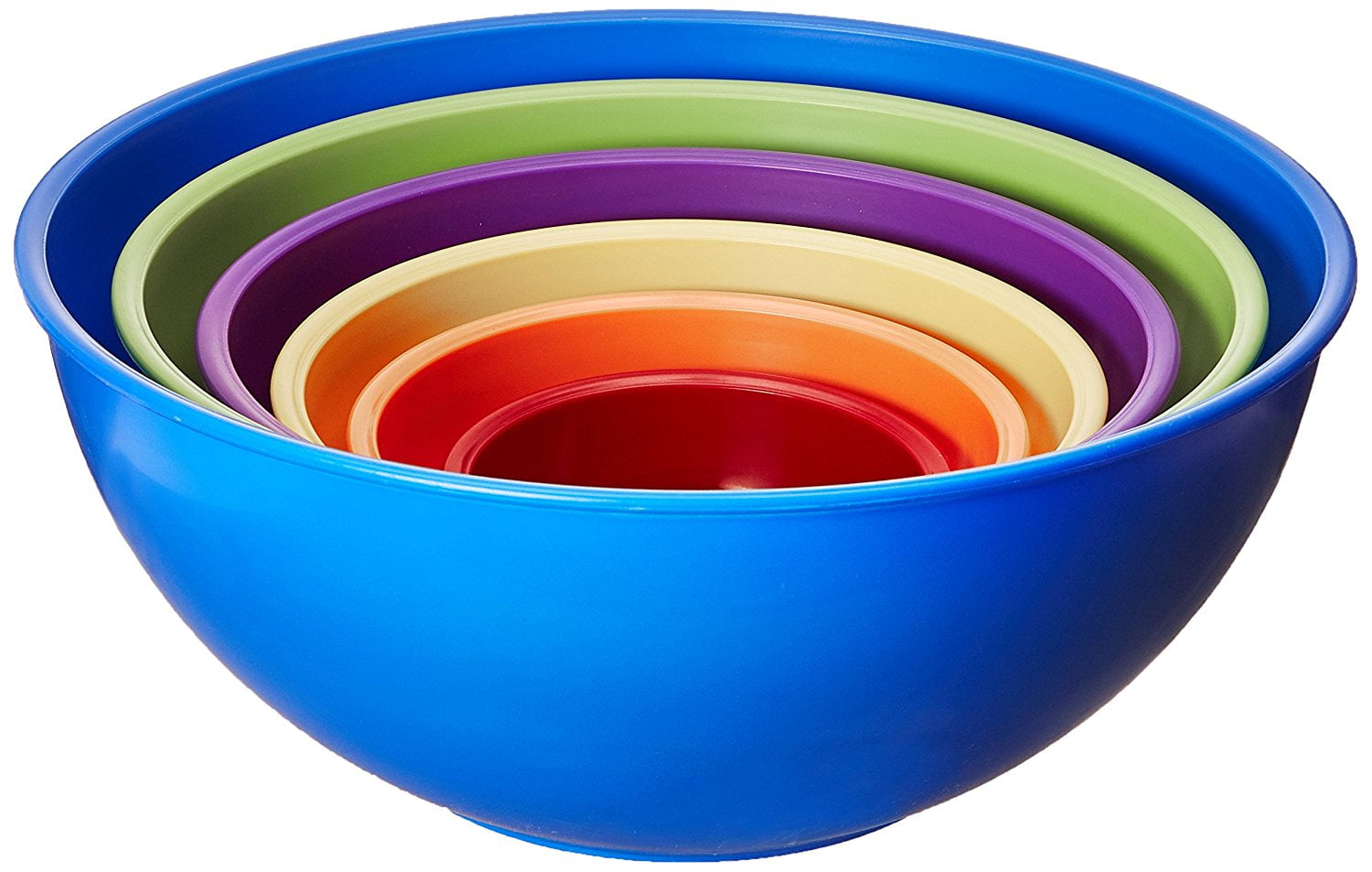 Home Gourmet 12-Piece Polypropylene Nesting Mixing Bowl Set with Lids - Multi-sized Tupperware Set - (deep Sunset)