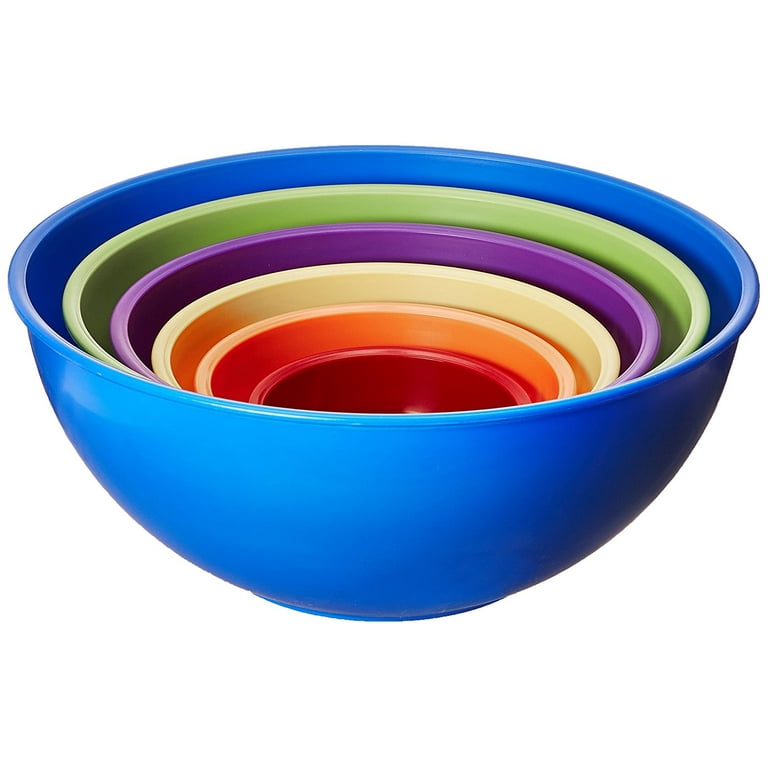 Godinger Mixing Bowls with Lids Plastic Nesting Bowls Set Storage Bowls  Micro