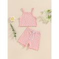 thumbnail image 5 of Aojekbee Baby Girl Summer Outfits Cute Floral Print Sleeveless Cami Tops + Shorts Set Infant 2Pcs Clothes, 5 of 10