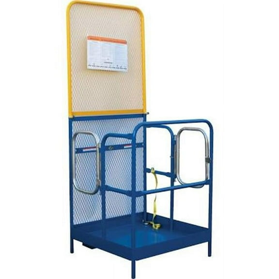 Vestil WP-4848-84B-DD 84 in. Work Plat with Back & Dual Entry- 48 x 48 in.