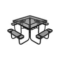 thumbnail image 1 of VEVOR Picnic Table Weather Resistant Steel Patio Dining Furniture Set Outdoor Square, 1 of 9