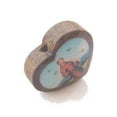 thumbnail image 2 of St. Francis wooden medal - enamel heart (18x16mm -0.7x0.6"), 2 of 3