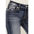 thumbnail image 4 of Miss Me Women's Dark Wash Mid Rise Flag Pocket 34" Bootcut Stretch Denim - M9310B 30W x 34L, 4 of 4