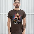thumbnail image 3 of Tee Hunt Marilyn Monroe Hot Rod T-Shirt Vintage Route 66 Drag Racing Men's Tee, Brown, 5X-Large, 3 of 5