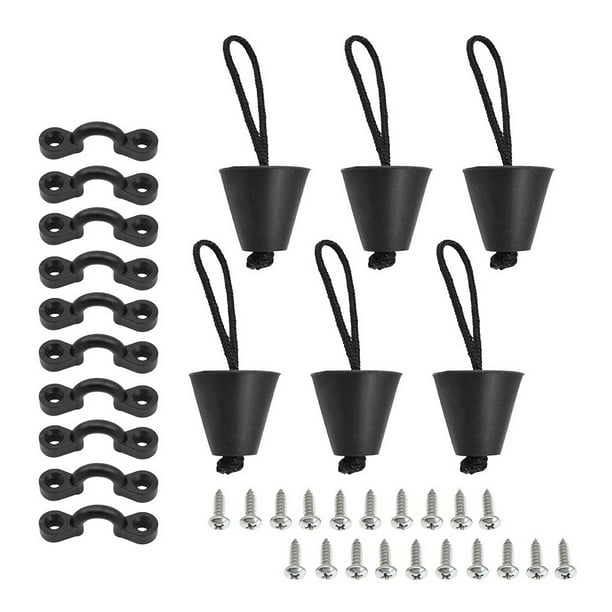 Tomfoto Kayak Drain Plug Pad Eye Screw Kit Drain Stopper for Kayaks