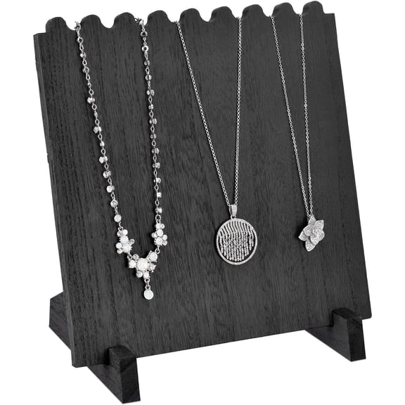 ANHXN Wooden Plank Necklace Holder Organizer, Jewelry Stand Holder, Jewelry Display for Vendors, Necklace Display Stand