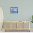thumbnail image 2 of Stupell Industries Sailboats Drifting Vivid Blue Sky Painting Metallic Gold Floating Framed Canvas Print Wall Art, Design by Nina Blue, 2 of 8