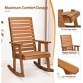 thumbnail image 6 of VINGLI Wooden Rocking Chair with High Backrest, Solid Fir Wood, Heavy Duty 600 LBS Patio Rockers for Indoor and Outdoor, Garden, Yard, Patio, 6 of 7