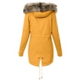 thumbnail image 3 of LYXSSBYX Winter Coats for Women Plus Clearance Womens Ladies Warm Jacket Winter Solid Turn Coat Hooded Collar Lambswoo Outerwear, 3 of 4