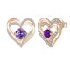 thumbnail image 1 of Exquisitos pendientes de tuerca con piedra natal de corazón para mujeres y niñas, joyería, regalo de cumpleaños Wmkox8yi sjalhkljlk4215, 1 of 1