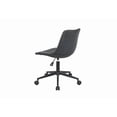 thumbnail image 2 of Grey Office Chair With Padded PU, Armless Chair, Office chair., 2 of 3
