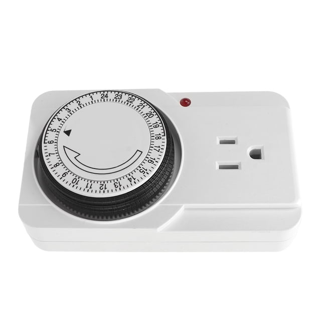 Mechanical Plugin Timer, 2 Modes Basic Outlet Timer Light Indicator 15 Minutes Intervals For Lights