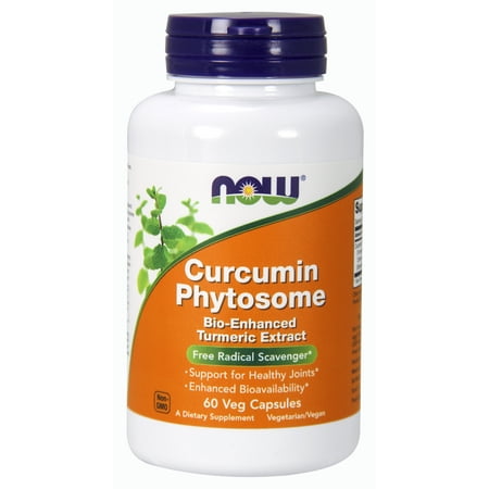 NOW Supplements, Curcumin Phytosome, Bio-Enhanced Turmeric Extract, 60 Veg