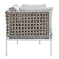 thumbnail image 4 of Modway Harmony 4-Piece  Sunbrella® Basket Weave Outdoor Patio Aluminum Seating Set in Tan Gray, 4 of 10