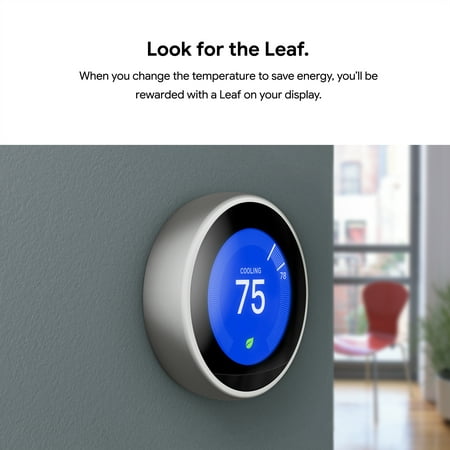 Nest Smart Learning Thermostat - 3rd Generation - Stainless Steel