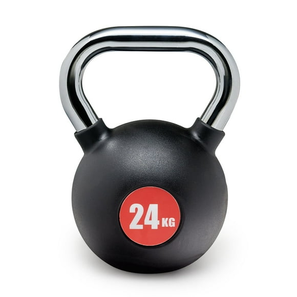 24 KG Solid Cast Iron Kettlebells Rubber Coated, Core Strength training kettlebells,Great for Full Body Workout, Weight Loss, Cross-Training
