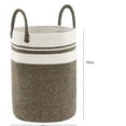 thumbnail image 3 of Natural Rope Woven Laundry Basket | Foldable Storage Organizer for Clothes, Toys & Blankets | Large Capacity Hamper with Sturdy Handle | Brown, 3 of 7