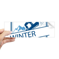 thumbnail image 1 of Winter Sport Snow Mountain Illustration Rectangle Bumper Sticker Notebook Window Decal, 1 of 1