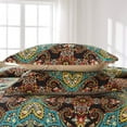 thumbnail image 3 of WannaToo Quilt Twin Size Comforter Cotton Bedding Set With Shams, Coffee, 3 of 7