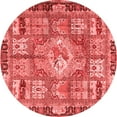 thumbnail image 1 of Ahgly Company Indoor Round Medallion Red Traditional Area Rugs, 7' Round, 1 of 4