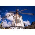thumbnail image 2 of Bibikow, Walter 24x17 White Modern Wood Framed Museum Art Print Titled - Spain-Canary Islands-Gran Canaria Island-Puerto de Mogan-antique windmill, 2 of 4