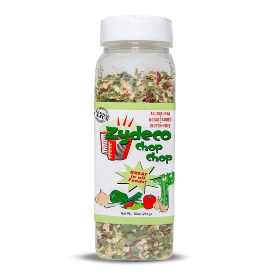 Zydeco Chop Chop Cajun Seasoning Base 10 Ounce Shaker – Authentic Louisiana Spice Blend, Dehydrated Vegetable Mix, All-Purpose Cajun Flavor