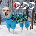 thumbnail image 2 of Winter Warm Dog Jacket for Large Dogs Waterproof Big Dog Jumpsuit Clothes Labrador Doberman Coat Clothing for Medium Large Dogs (Navy Camouflage,Size 26), 2 of 7