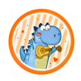 thumbnail image 1 of de dibujos animados, juego de actividades al aire libre, platillo de disco de esporación exterior, suave dinosaurio ukelele Cola platillo, 1 of 8